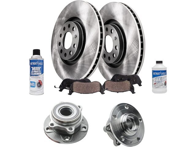 Tiguan Limited Brake Pad Rotor Wheel Hub Kit by Detroit Axle 29658ZBNP