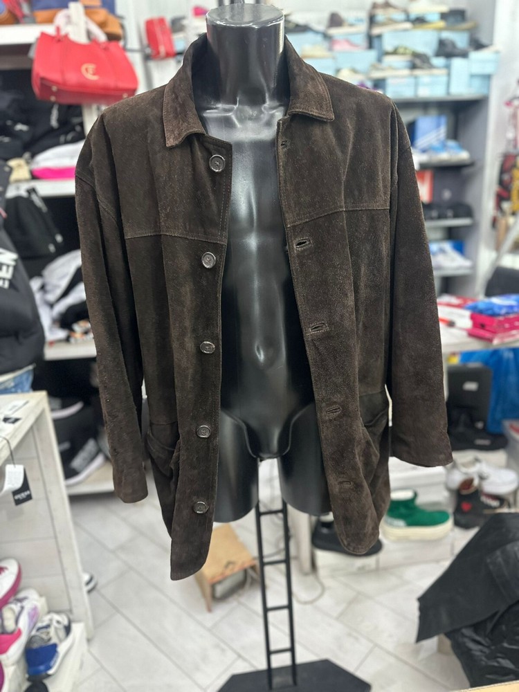 Pellitalia Brown Leather Jacket for Men Size L Preowned LLV553