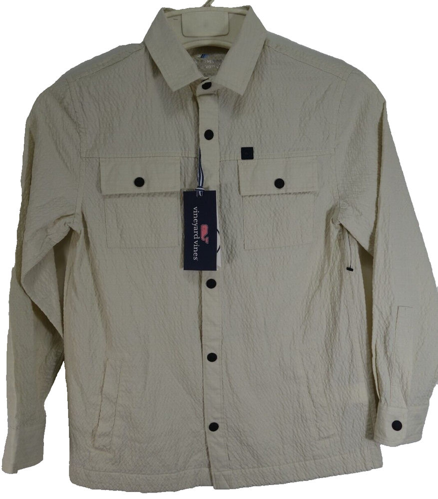 Vineyard Vines Kids Ivory OTG Performance Button Up Jacket Coat Size S (8-10)