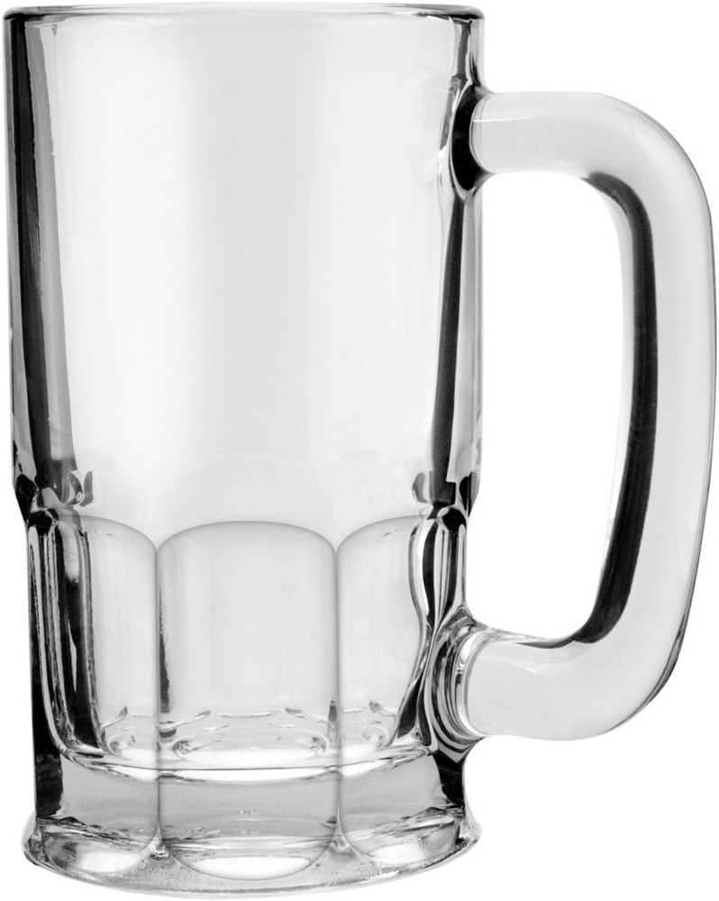 Glass 20-Oz Beer Mug, Clear, Set of 6