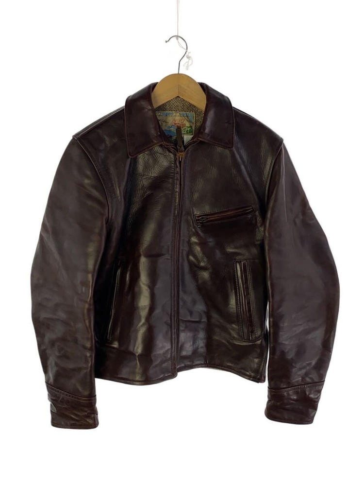 Aero Leather Jacket Blouson/36/Leather/Brd/Half Belted// 3370