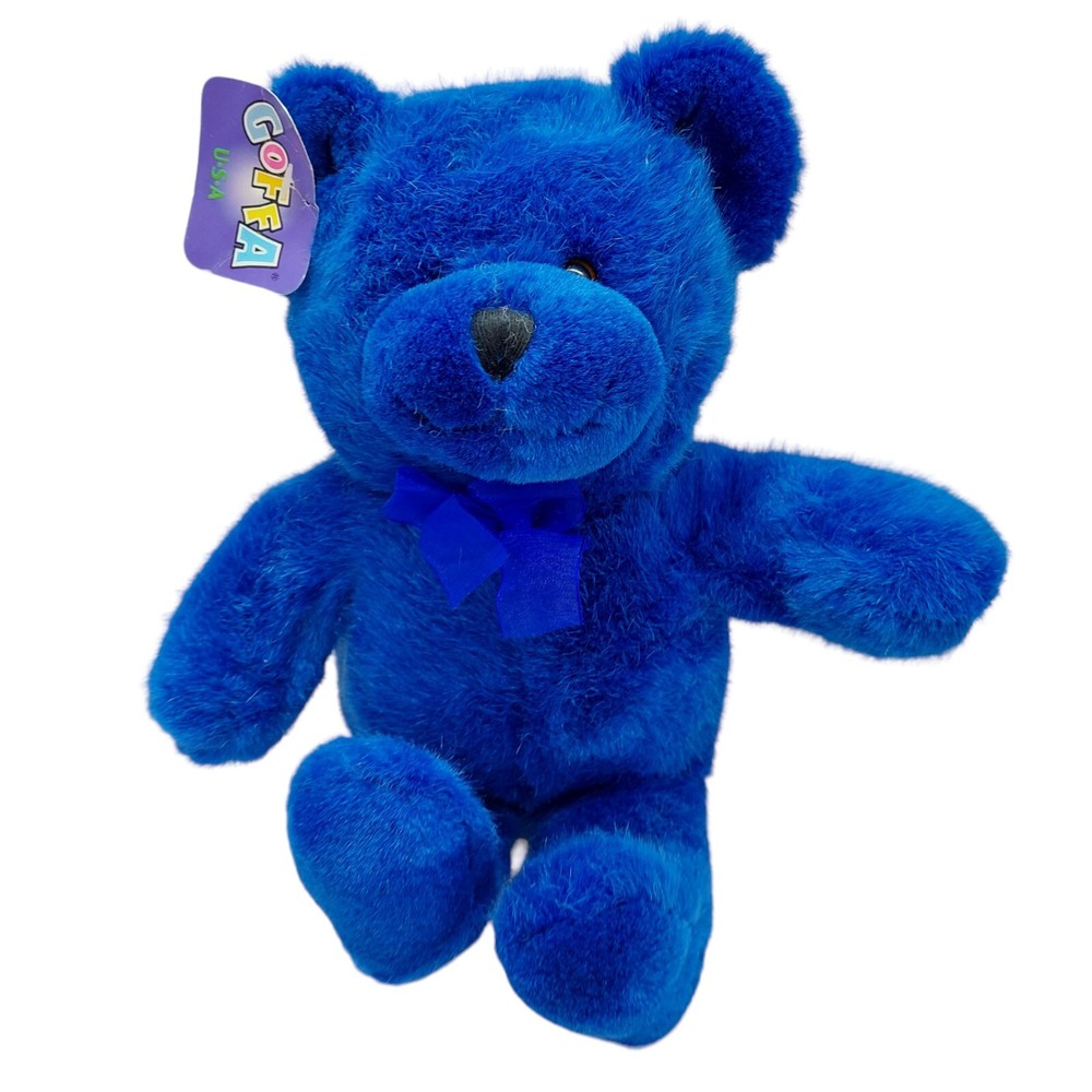 Goffa Teddy Bear Plush Colbalt Blue Stuffed Animal 10