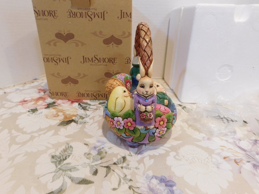 Jim Shore 2009 Easter Basket Figurine For the Love of Easter