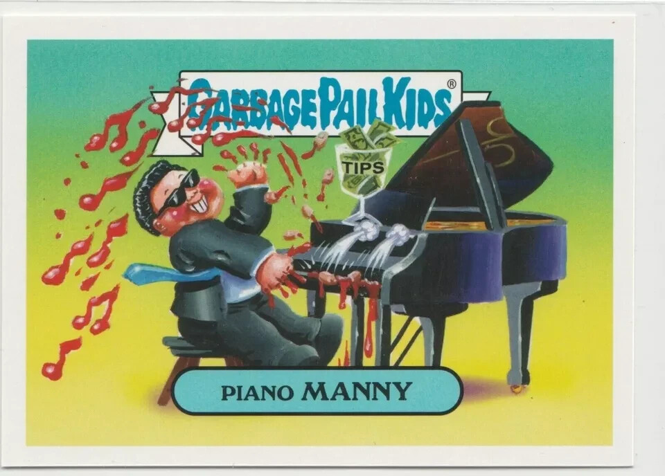 Vintage Piano Manny #5b Garbage Pail Kids GPK 2017 Battle of the Bands Trading Card  
