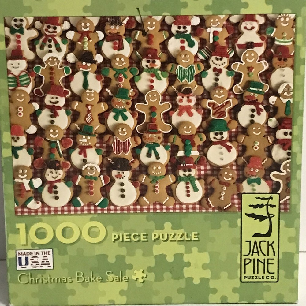 Jack Pine 1000 Pce Jigsaw Puzzle 'Christmas Bake Sale' Open Box Sealed Bag New-image