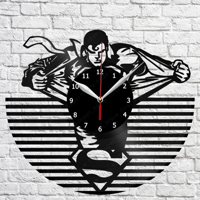 Superman 12-Inch Vinyl Record Wall Clock Unique Gift and Art Decor 30cm 2590