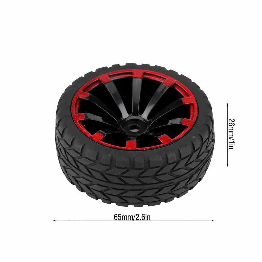 4pcs Rubber Racing Tires for 1:10 Scale RC Car Wheel Rims