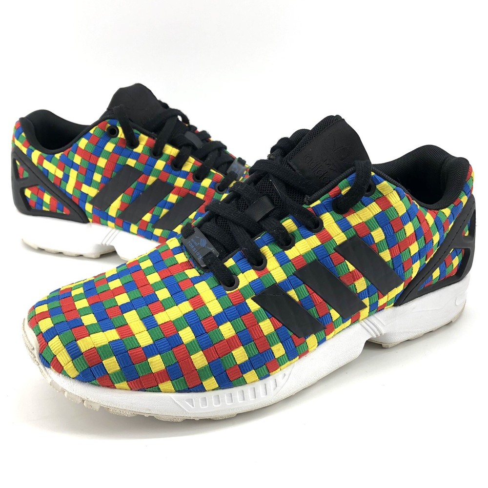 Adidas Originals ZX Flux Multicolor Weave Mens Running Shoes Size 9 S78345