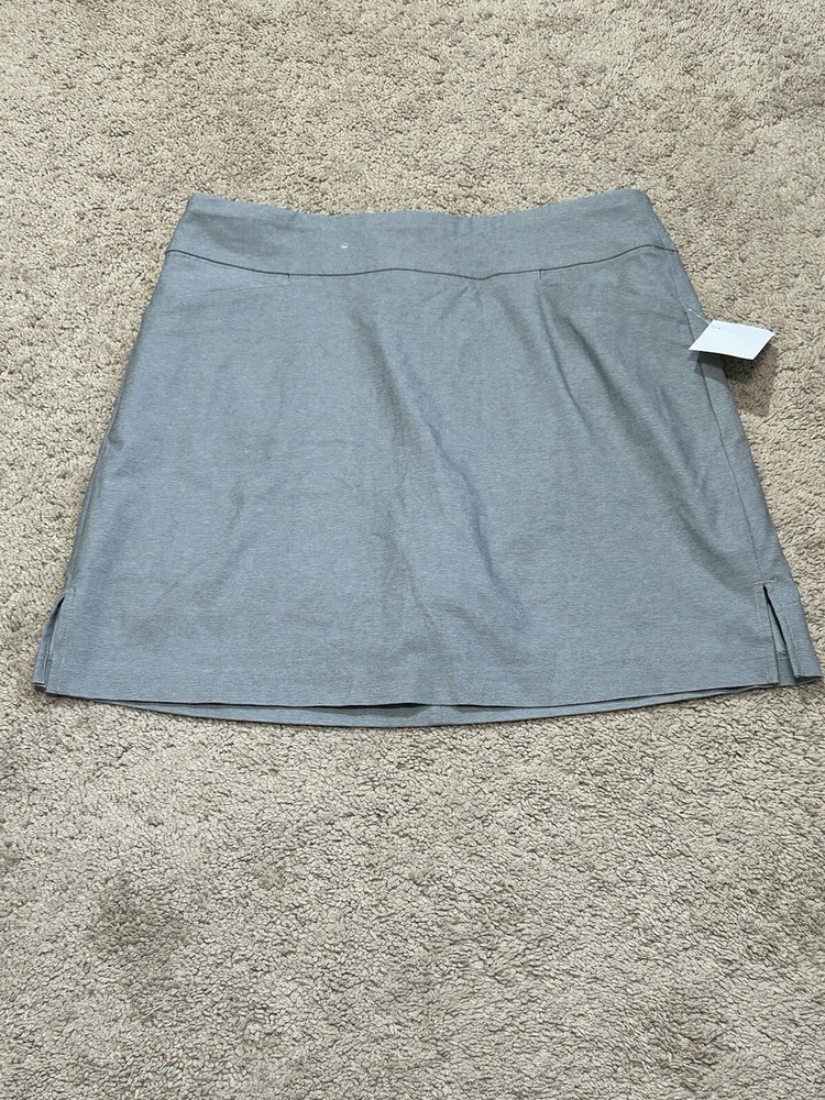 Lady Hagen Womens Skirt/Skort Sz 10 NEW Gray Elastic Waist Pockets Athletic