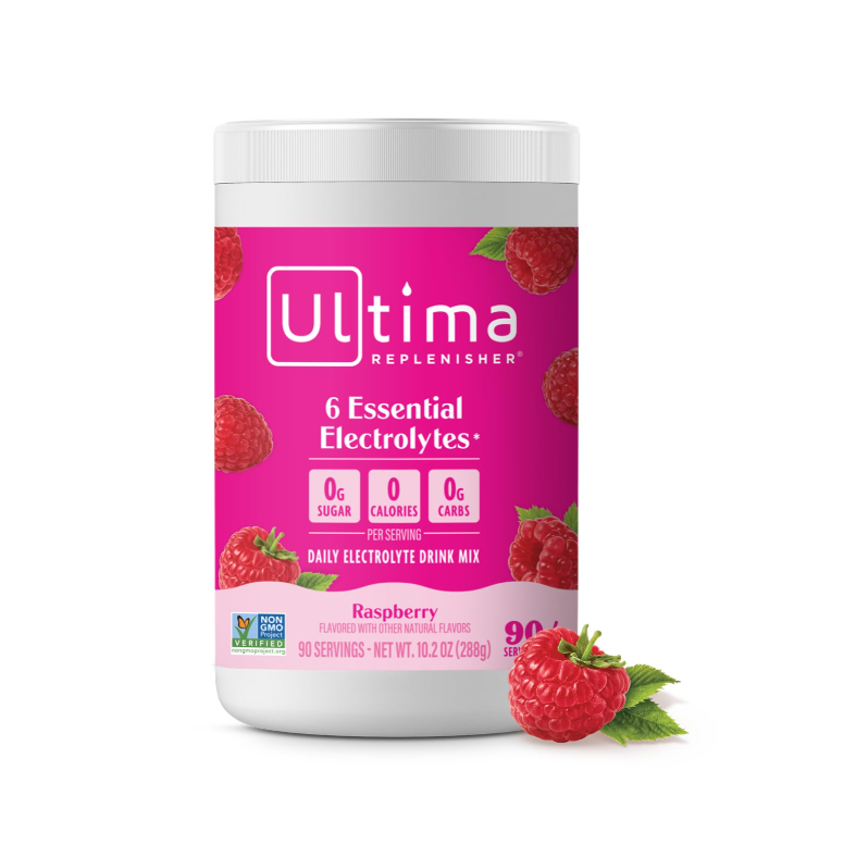 Ultima Electrolyte Powder Raspberry Sugar Free Keto Vegan 90 Servings