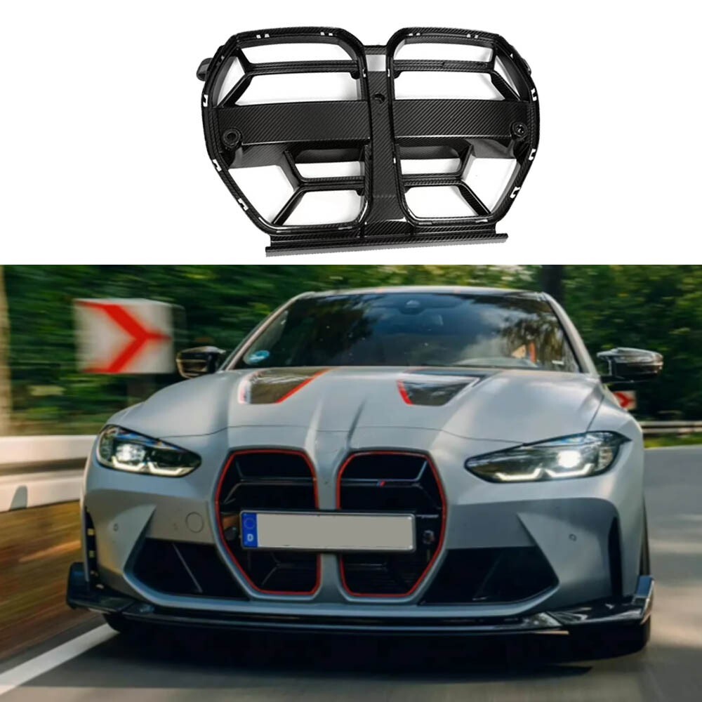 Dry Carbon Fiber CSL Nose ACC Front Grille For BMW M3 G80 M4 G82 G83 2021-2024