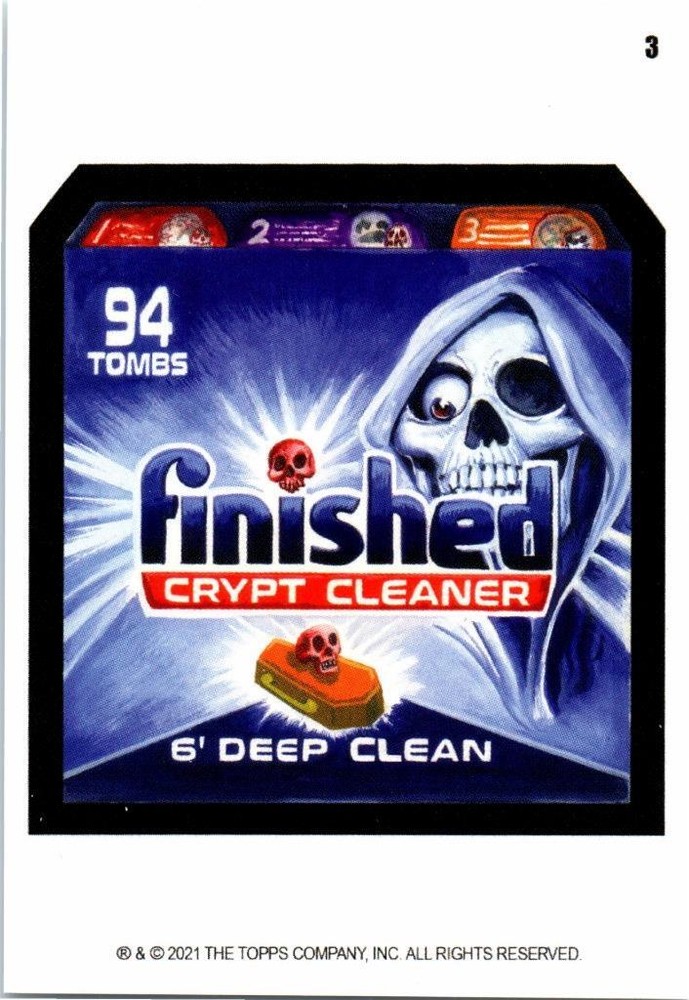 2021 Wacky Packages Crypt Cleane Variant Coupon Backed Card #3-image