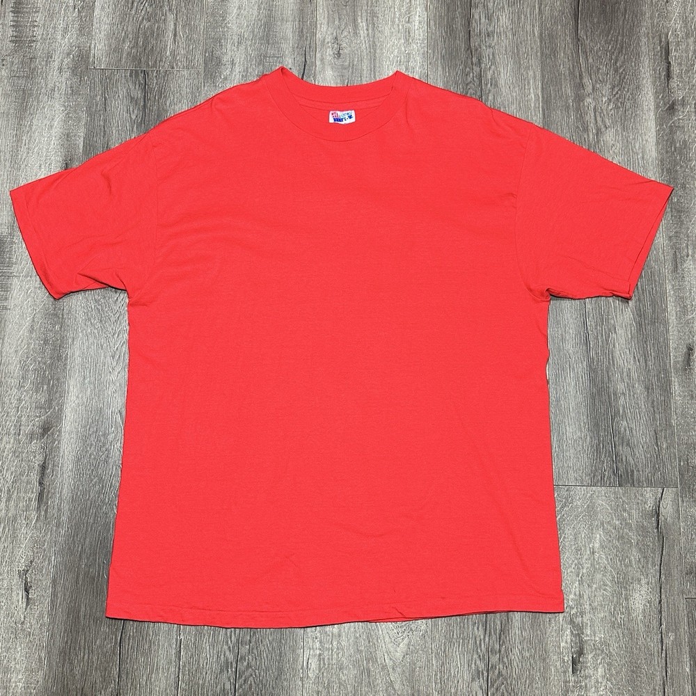Vintage Red Hanes Beefy Single Stitch Blank T-Shirt