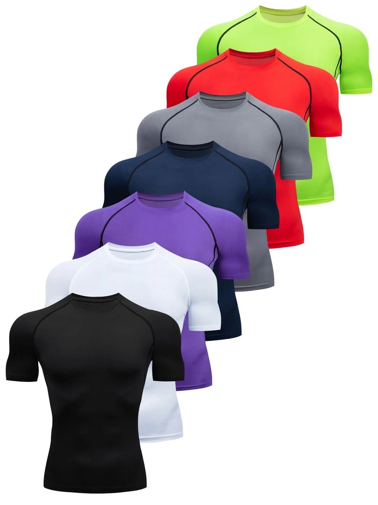 Breathable Men's Compression Workout Top Moisture Wicking Tee