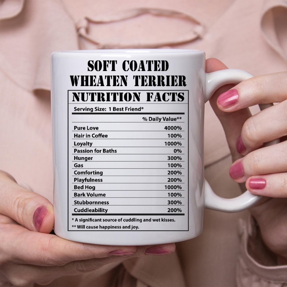 Funny Soft Coated Wheaten Terrier Gifts Nutritional Facts White Coffee Mug