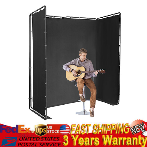 Foldable Photography Backdrop Stand with Black Cloth for Studio Background Decor