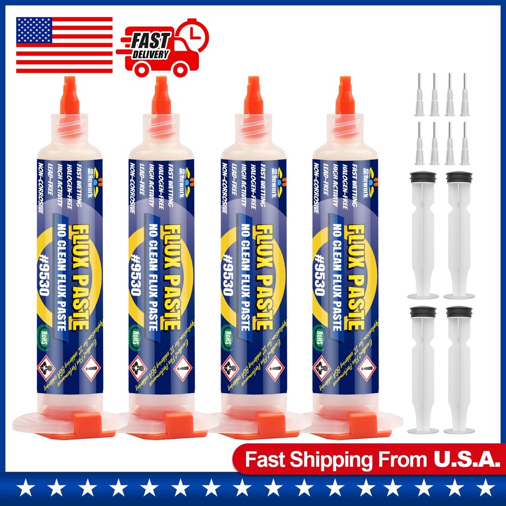 BEEYUIHF No-Clean Soldering Flux Paste for SMD BGA Electronics  (4 Pack 10mL)