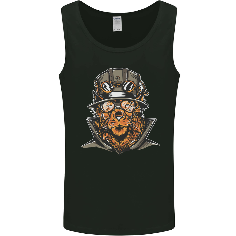 Steampunk Lion Mens Vest Tank Top