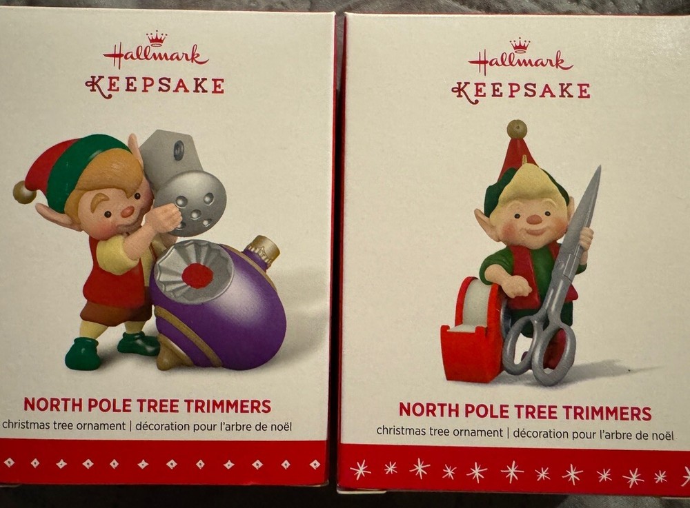 2015-2016 Hallmark North Pole Tree Trimmers Ornament 3rd & 4th Series