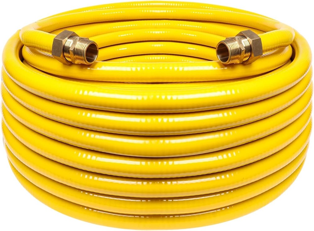 100FT Flexible Stainless Steel Gas Hose for Natural Gas, Propane, 150,000 BTU