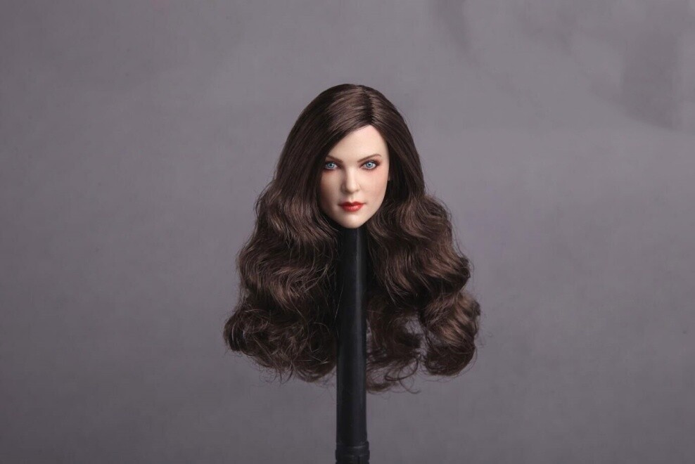 GACTOYS GC006D 1/6 Female Head Sculpt Brown Hair For 12 