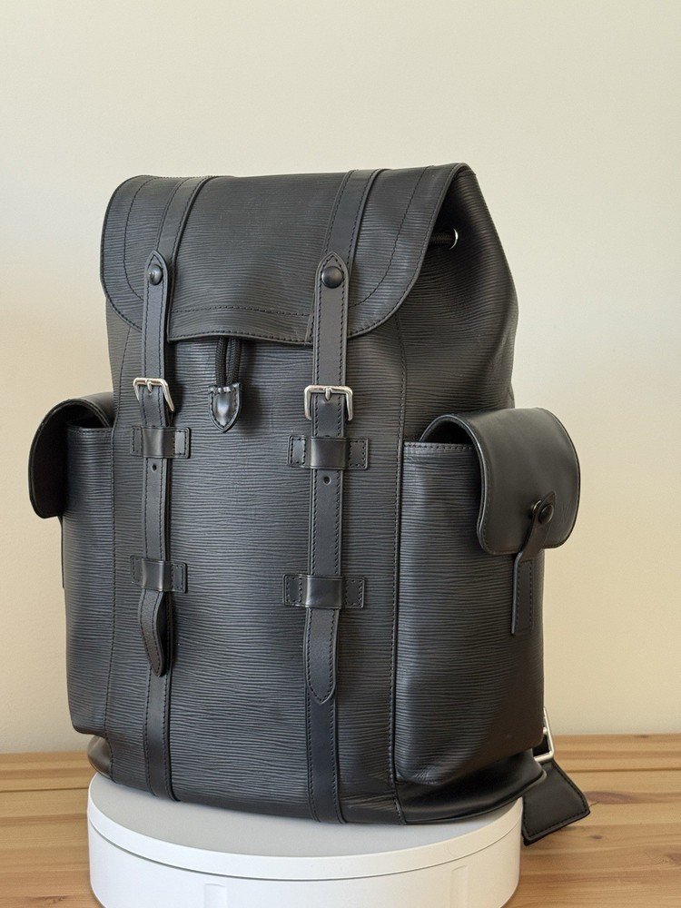 Louis Vuitton Epi Leather Christopher PM Backpack in Black