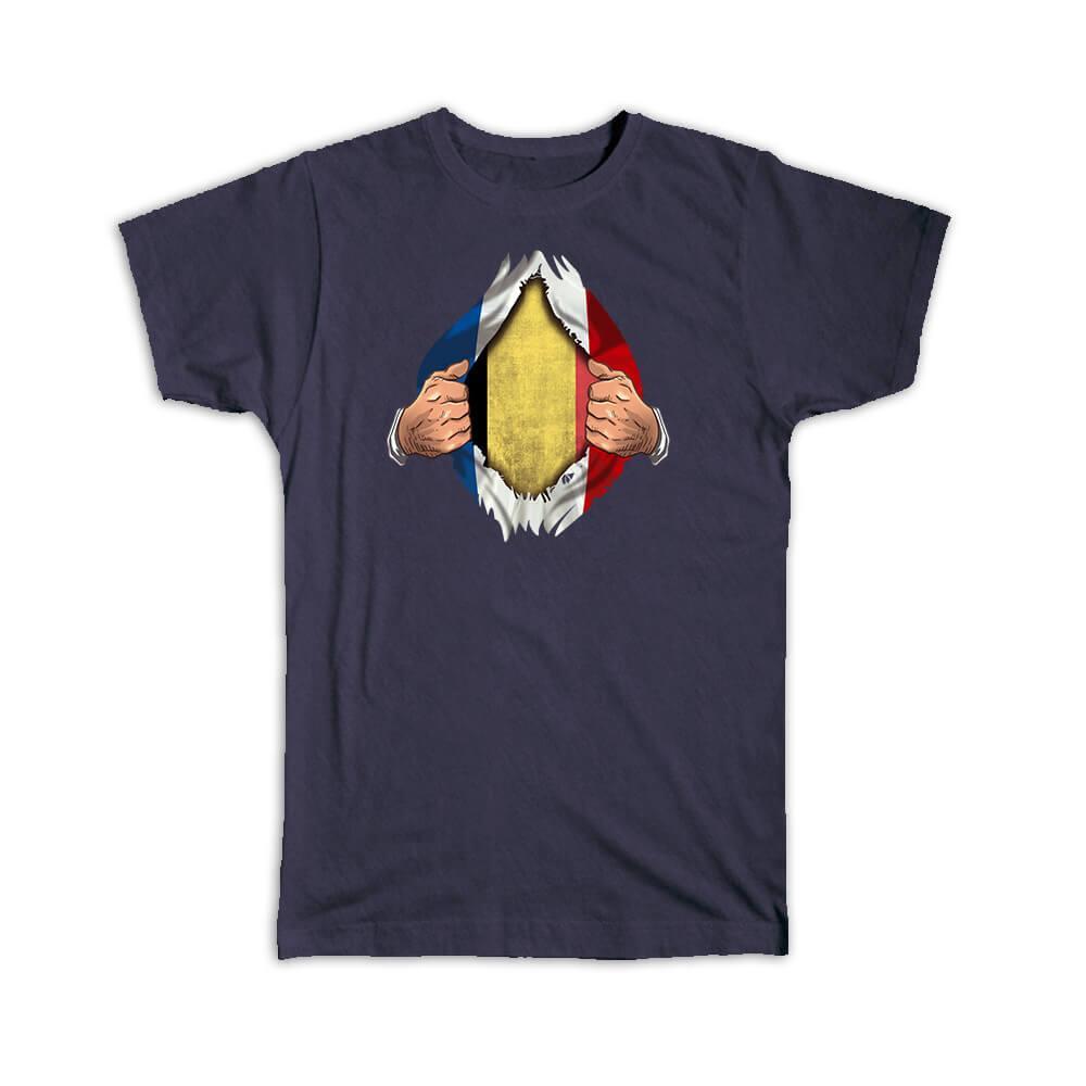Belgium French Flag Gift T-Shirt - Belgian Pride Design
