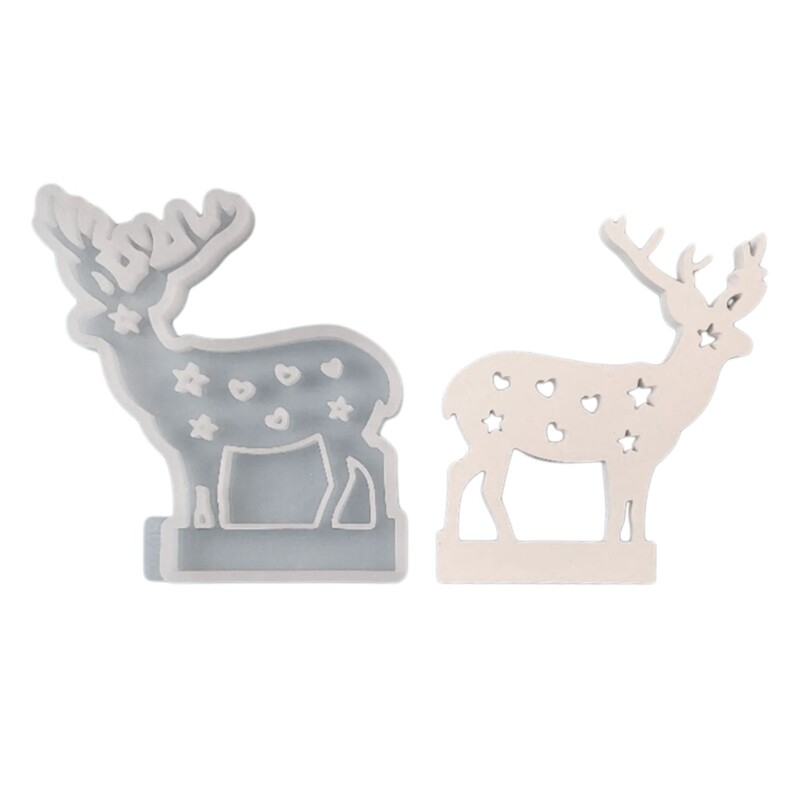 Hollow Deer Shape Resins Molds for Making Tealight Holder Decorations