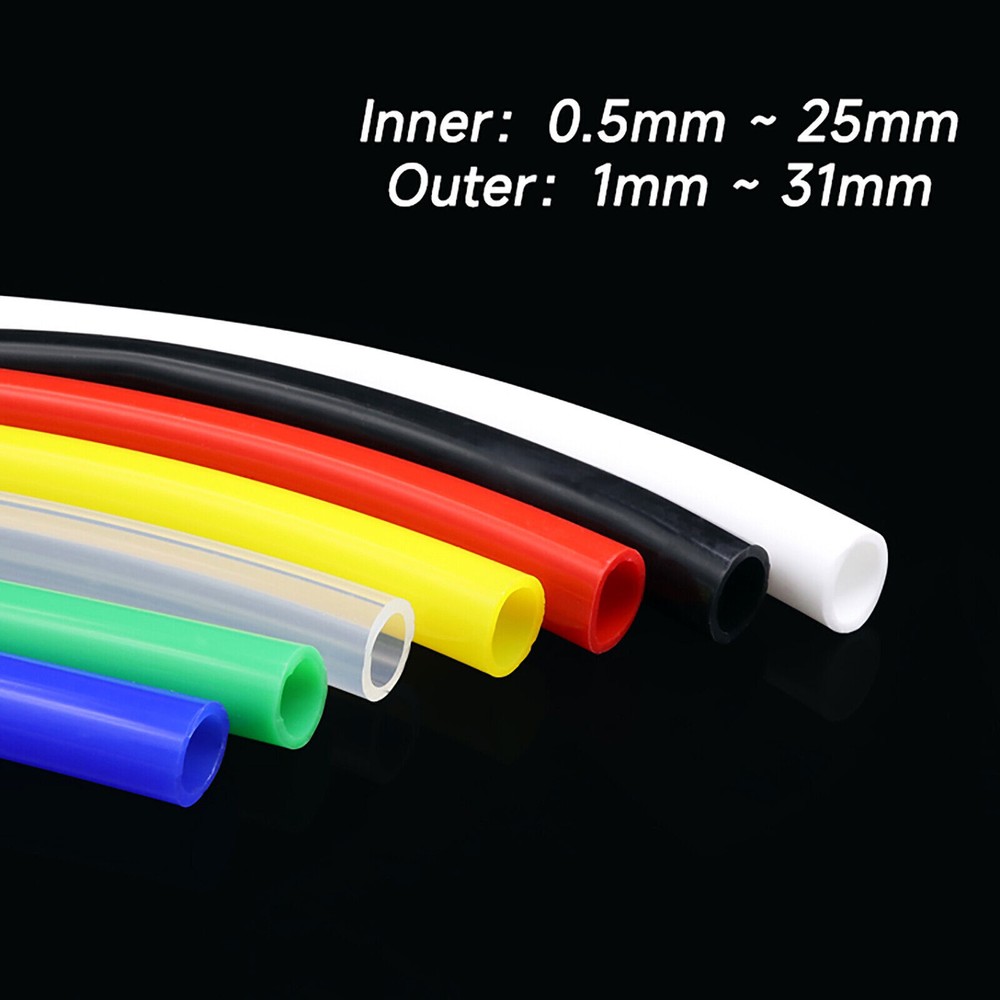 ID 0.5-25mm Food Grade Silicone Tube Beer Milk Hose Pipe Soft Rubber All Colours