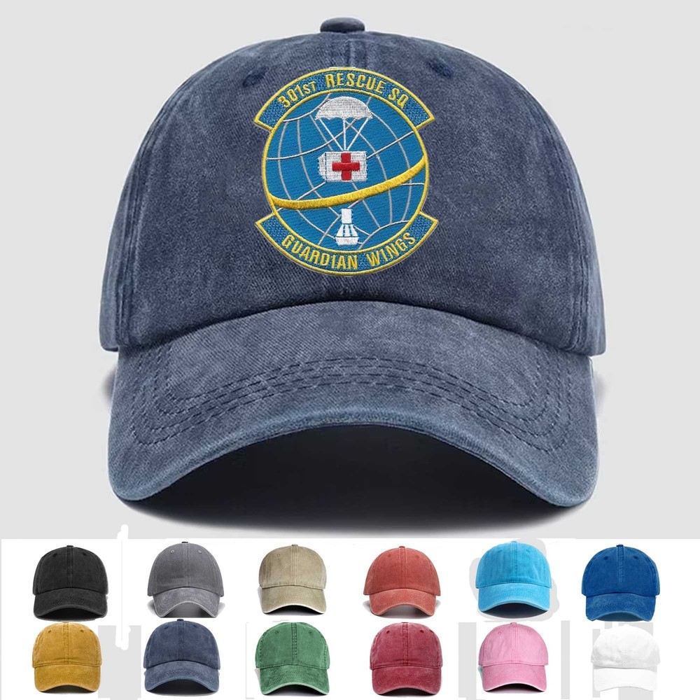 Custom Embroidered Hat 301st Rescue Squadron, Veteran Cap, Trucker Hat, Gift