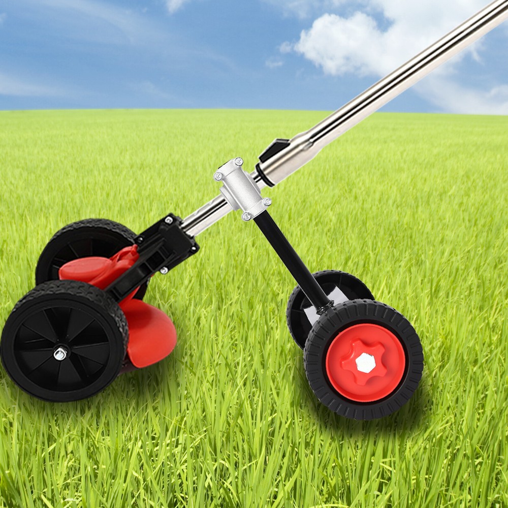 Lawn Mower Wheel Set Portable Grass String Trimmer Wheels Weed Trimmer Auxiliary
