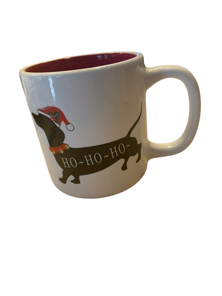 Festive Fun Christmas Santa Hat Dachshund Weiner Dog Mug New