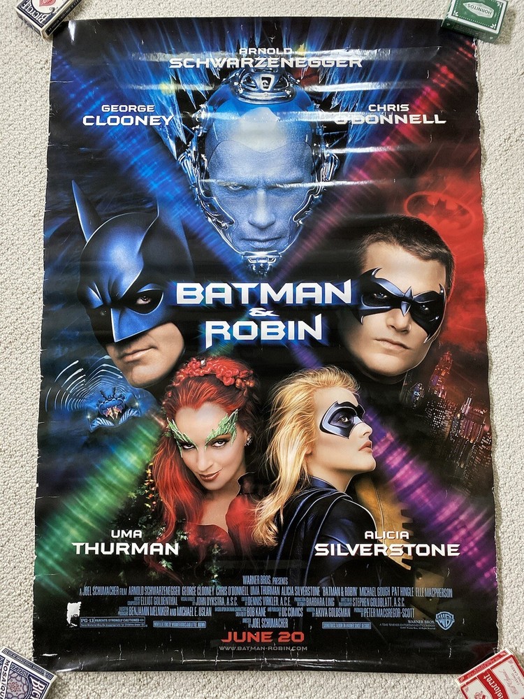 BATMAN AND ROBIN 1-SHEET POSTER starring GEORGE CLOONEY approx. 40”x27