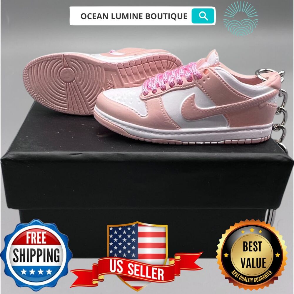 SB DUNK 3D Mini Sneaker Keychain, Jordan Sneaker Collectible, Box Options