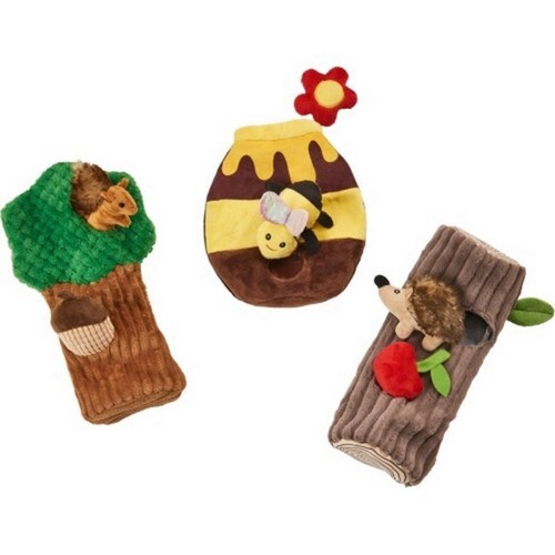 Crinkler Fabric Puzzle Dog Toy Assorted 1 Count / 11 In