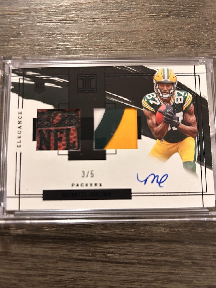 2022 Panini Impeccable #140 Romeo Doubs Dual Patch Auto /5 (RC)