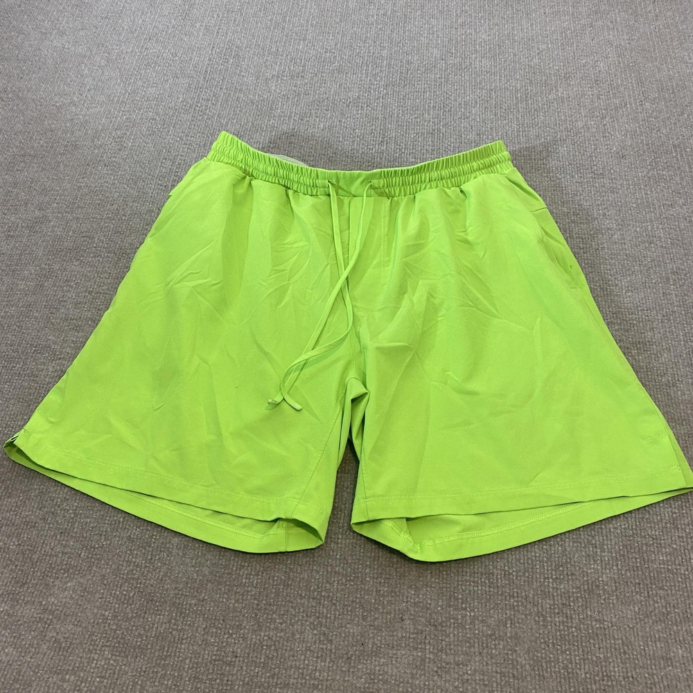 Lululemon Shorts Mens Large Green 7 Inch Lined Athletic Running Gym Drawstring