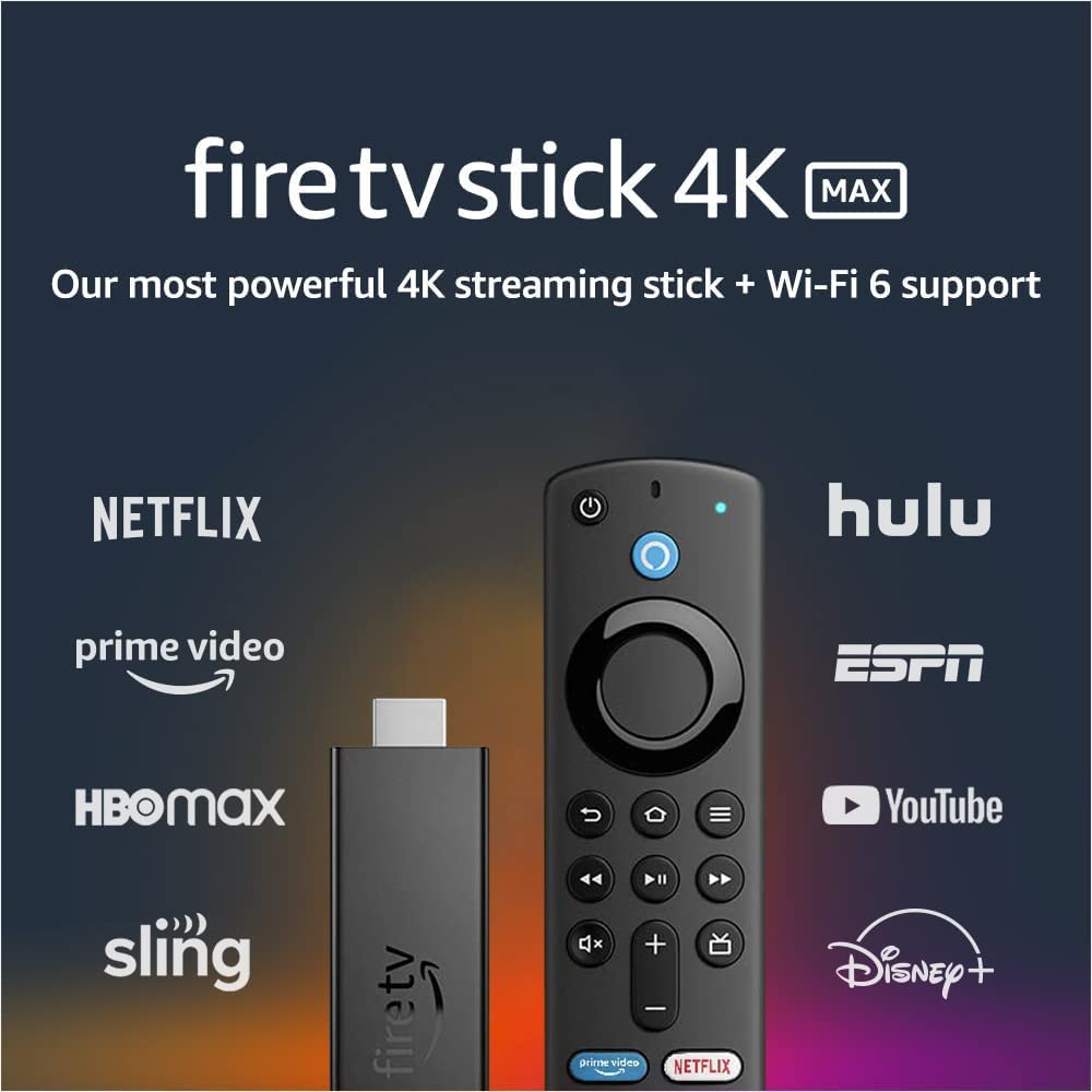 Fire TV Stick 4K Max with Wi-Fi 6 and Alexa Voice Remote for Smart TV