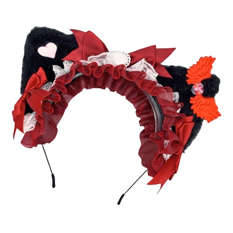 Cosplay Anime Dark Soft Hair Hoop Eye-catching Halloween Headpiece