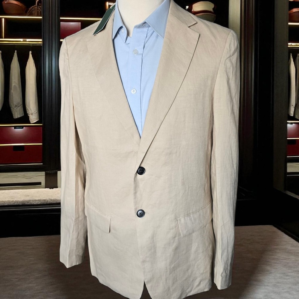New Quince Linen Blazer Medium 38r Unstructured Working Cuff Unlined