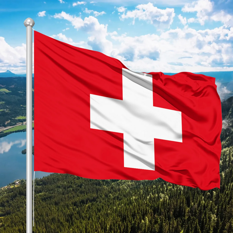 3x5 Foot Switzerland Flag - Durable Polyester Swiss National Banner