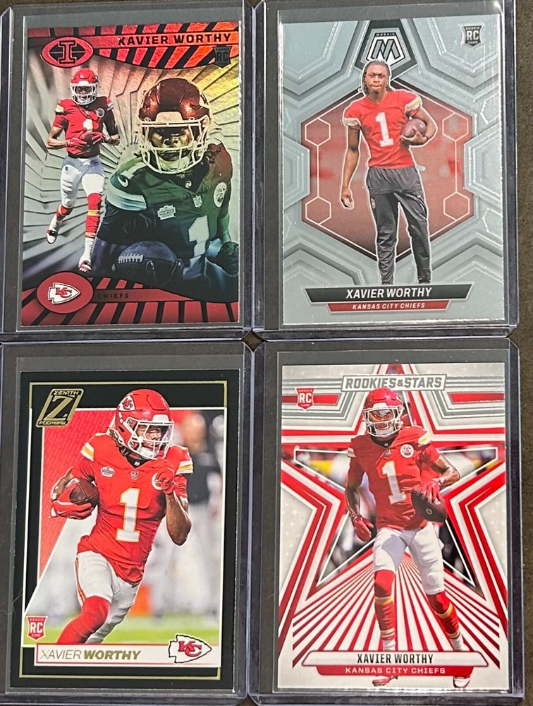 2024 Panini Football Xavier Worthy 4 Card Rookie Base Trading Lot!