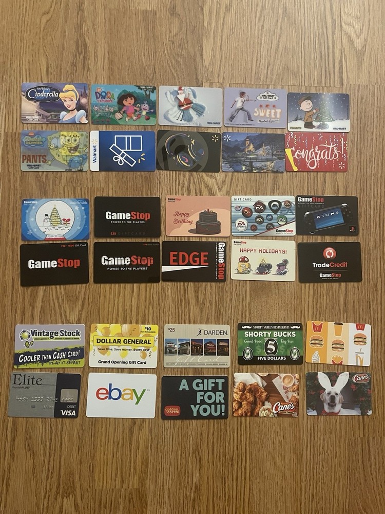 Gift Card Collection of 30 Different Gift Cards (No Value)-image