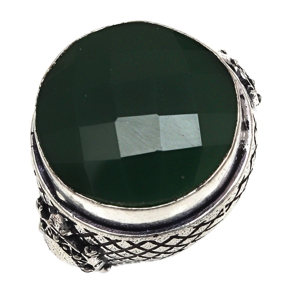 Emerald Quartz Gemstone Handmade Silver Jewelry with 7 Chakra Stones