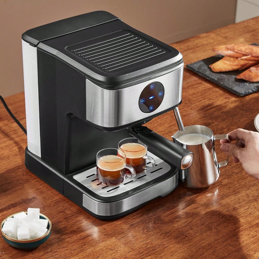 15 Bar Espresso Machine with Milk Frother Steam Wand for Rich Coffee