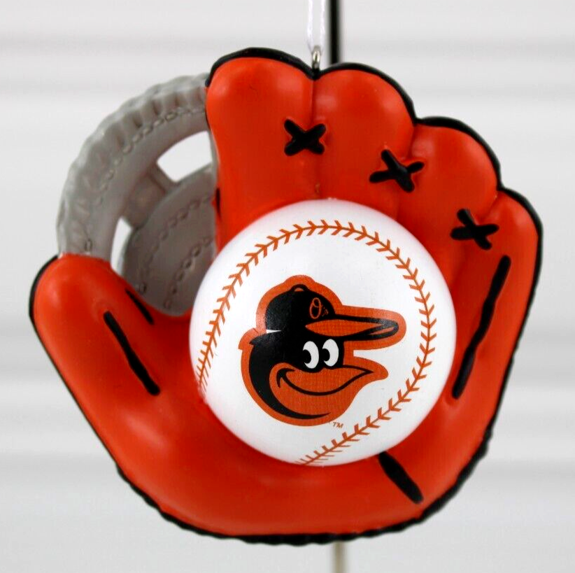 Hallmark Baltimore Orioles Logo Baseball And Glove Ornament MLB Christmas 2021
