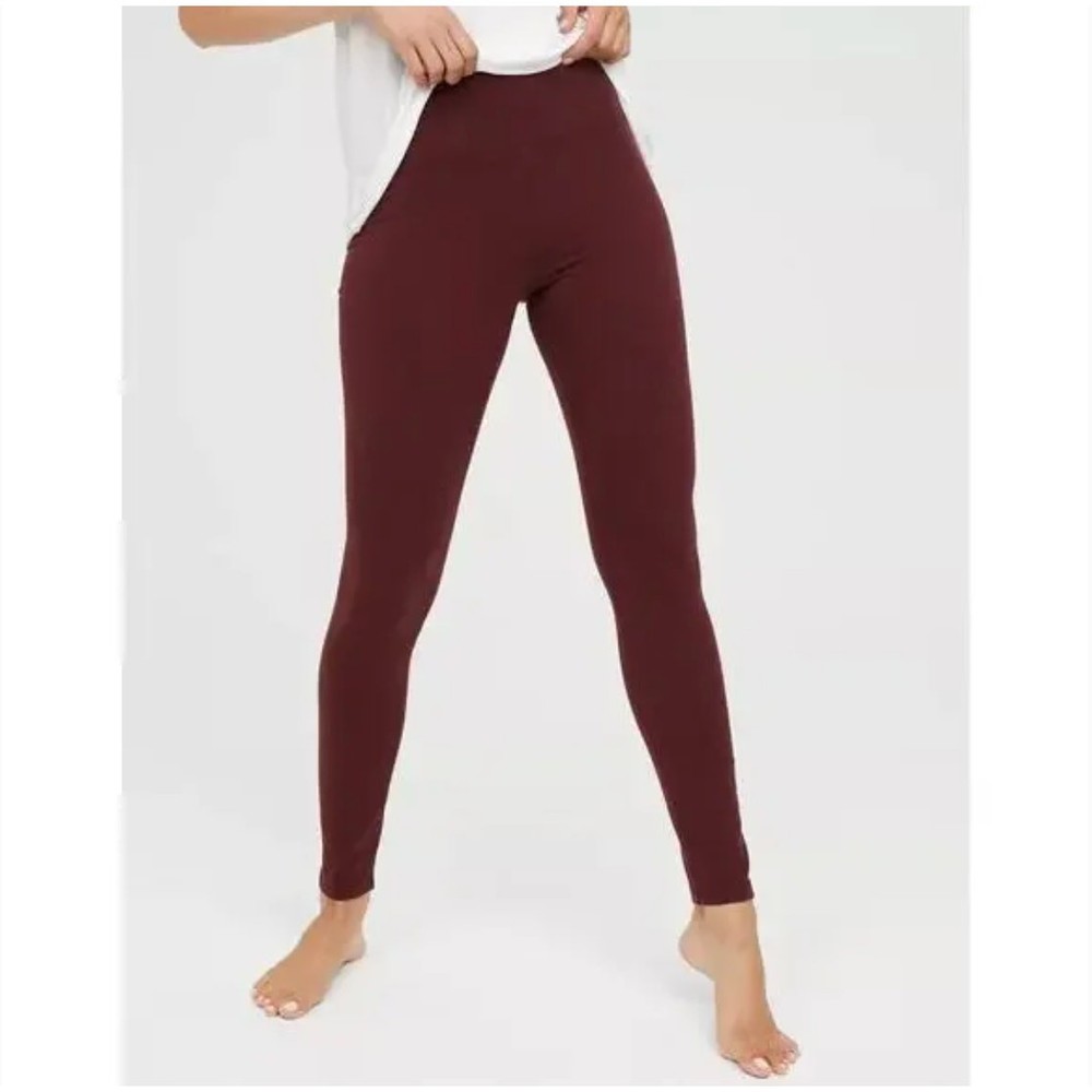 OFFLINE By Aerie OG High Waisted Legging Maroon Lg