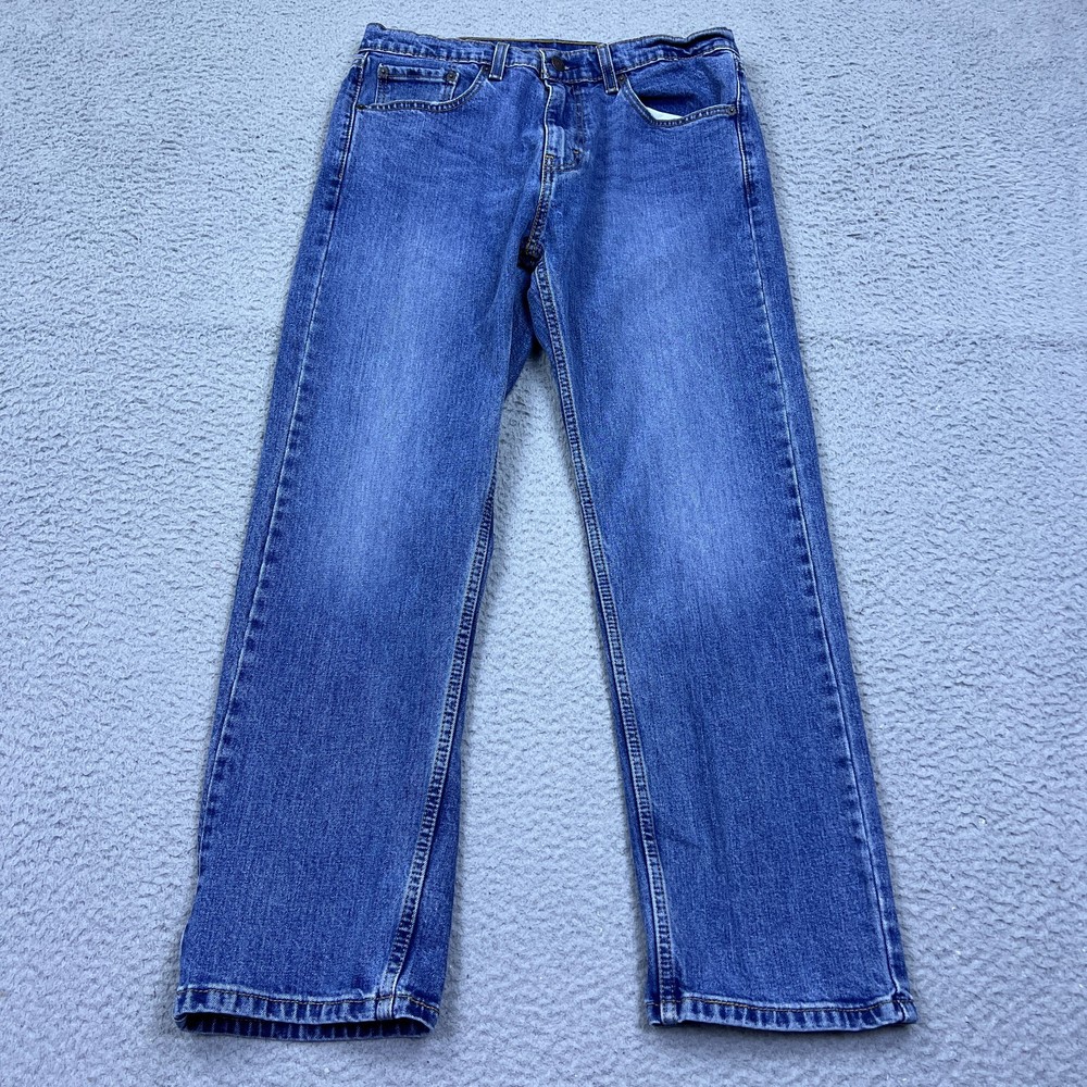 VTG Levis 505 Jeans Mens 32x30 Blue Relaxed Fit Straight Leg Medium Wash Fade