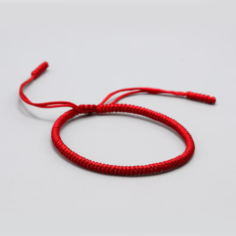 Handmade Buddhist Tibetan Red bracelet Men Woman Bracelet, braided bracelet