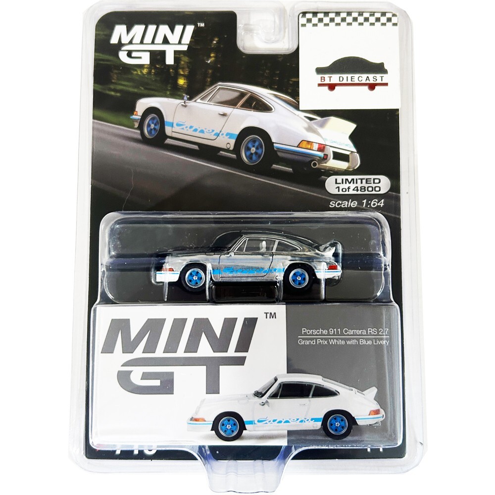 MINI GT PORSCHE 911 CARRERA RS 2.7 GRAND PRIX 1/64 DIECAST MODEL MGT00715 Chase